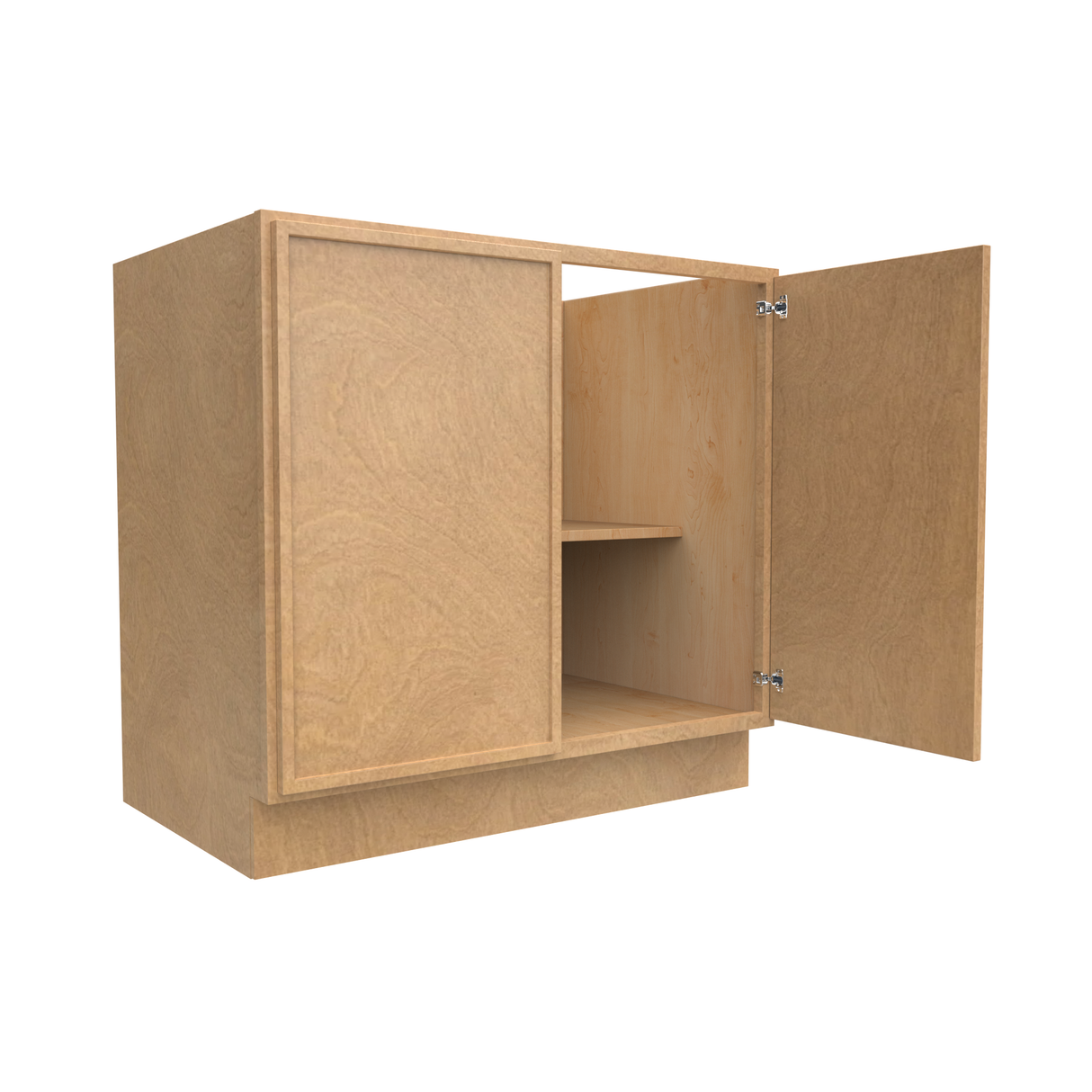 Slim Shaker Karamel - 33 Inch Full Height Double Door Base Cabinet - 33" Width x 34.5" Height x 24" Depth