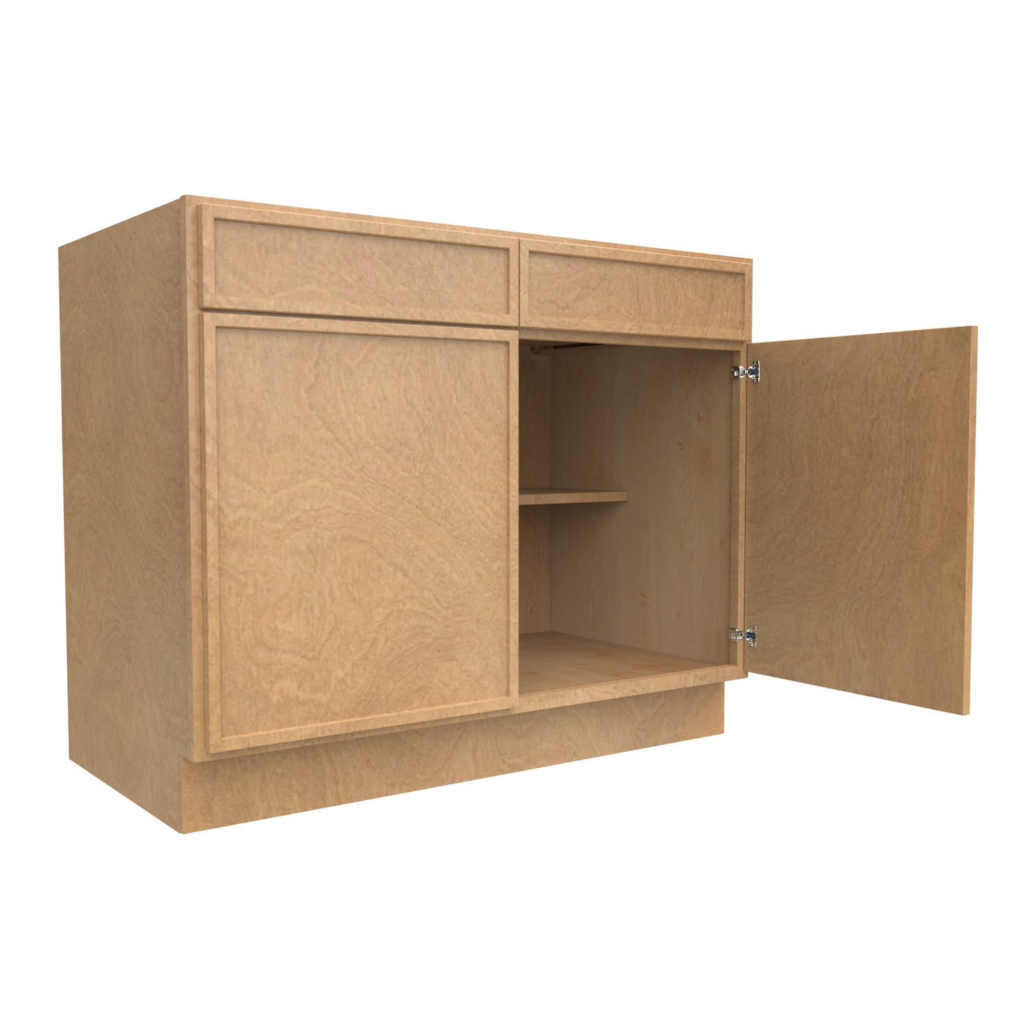 Slim Shaker Karamel - 42 Inch Double Door Base Cabinet - 42" Width x 34.5" Height x 24" Depth