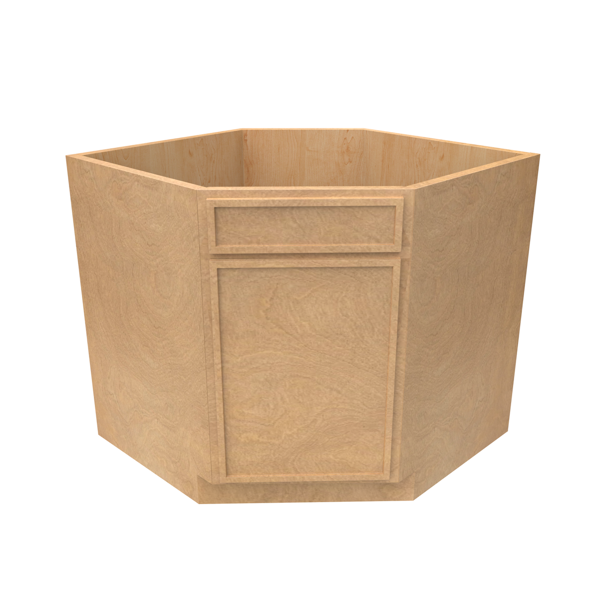 Slim Shaker Karamel - 36 Inch Diagnonal Corner Sink Base Cabinet - 36" Width x 34.5" Height x 24" Depth