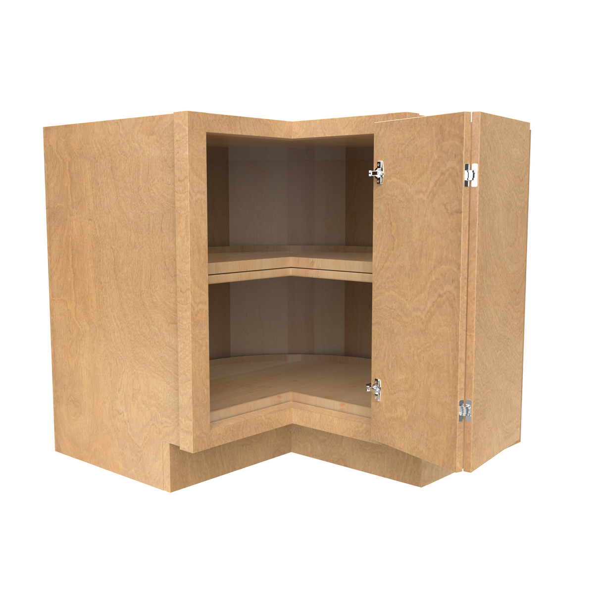 Slim Shaker Karamel - 36 Inch Lazy Susan Base Cabinet - 36" Width x 34.5" Height x 24" Depth