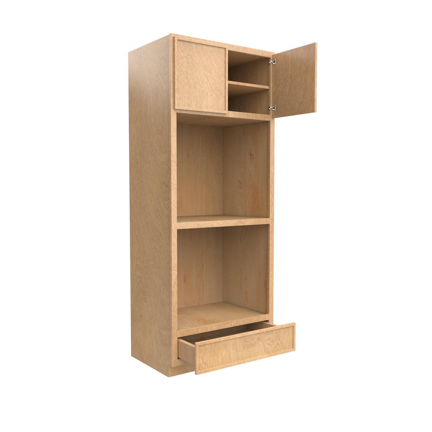 Slim Shaker Karamel - 33 Inch Double Oven Tall Cabinet - 33" Width x 84" Height x 24" Depth