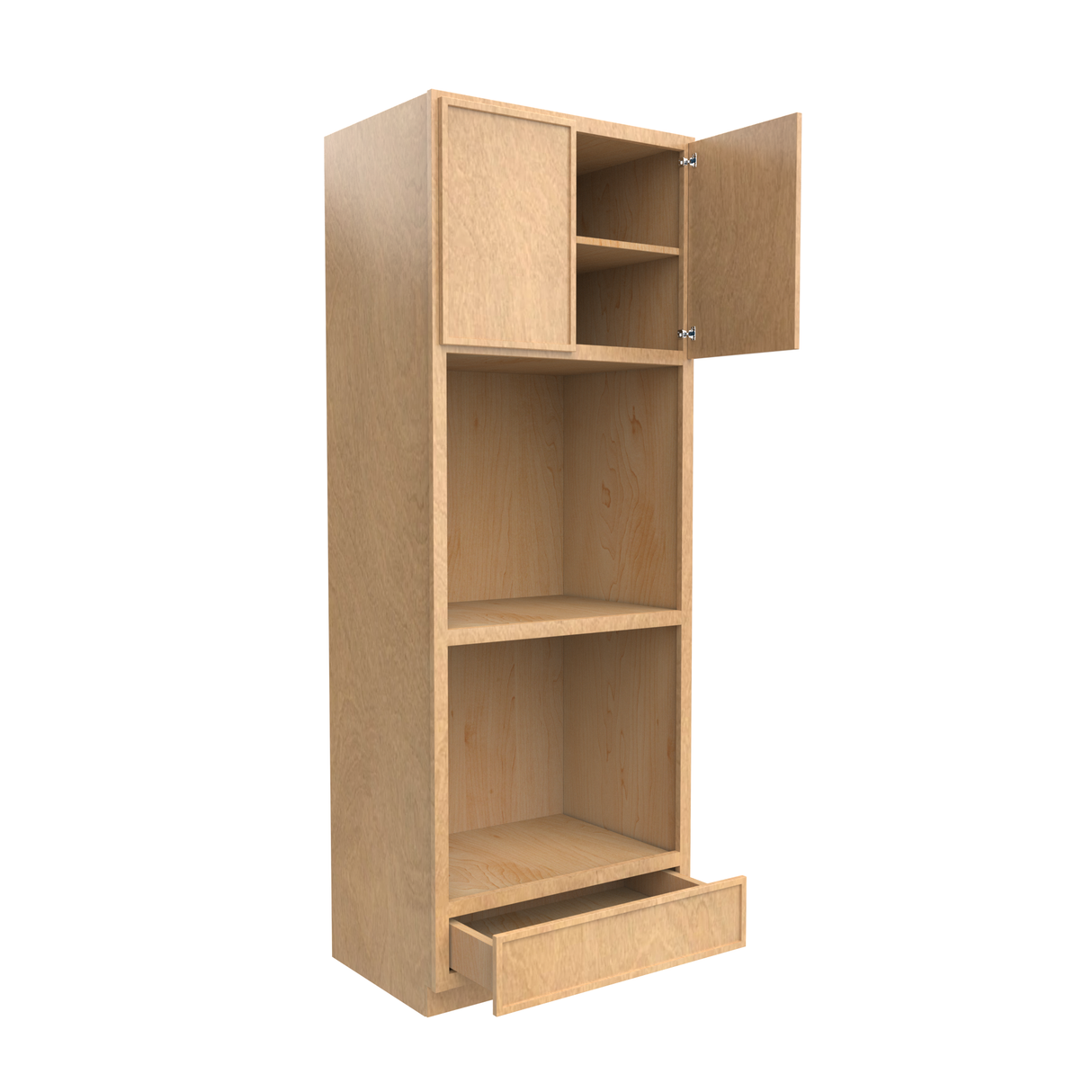 Slim Shaker Karamel - 33 Inch Double Oven Tall Cabinet - 33" Width x 90" Height x 24" Depth