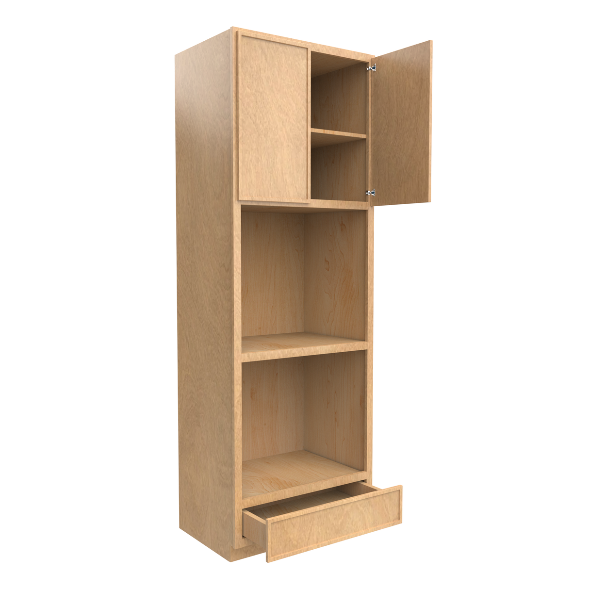 Slim Shaker Karamel - 33 Inch Double Oven Tall Cabinet - 33" Width x 96" Height x 24" Depth