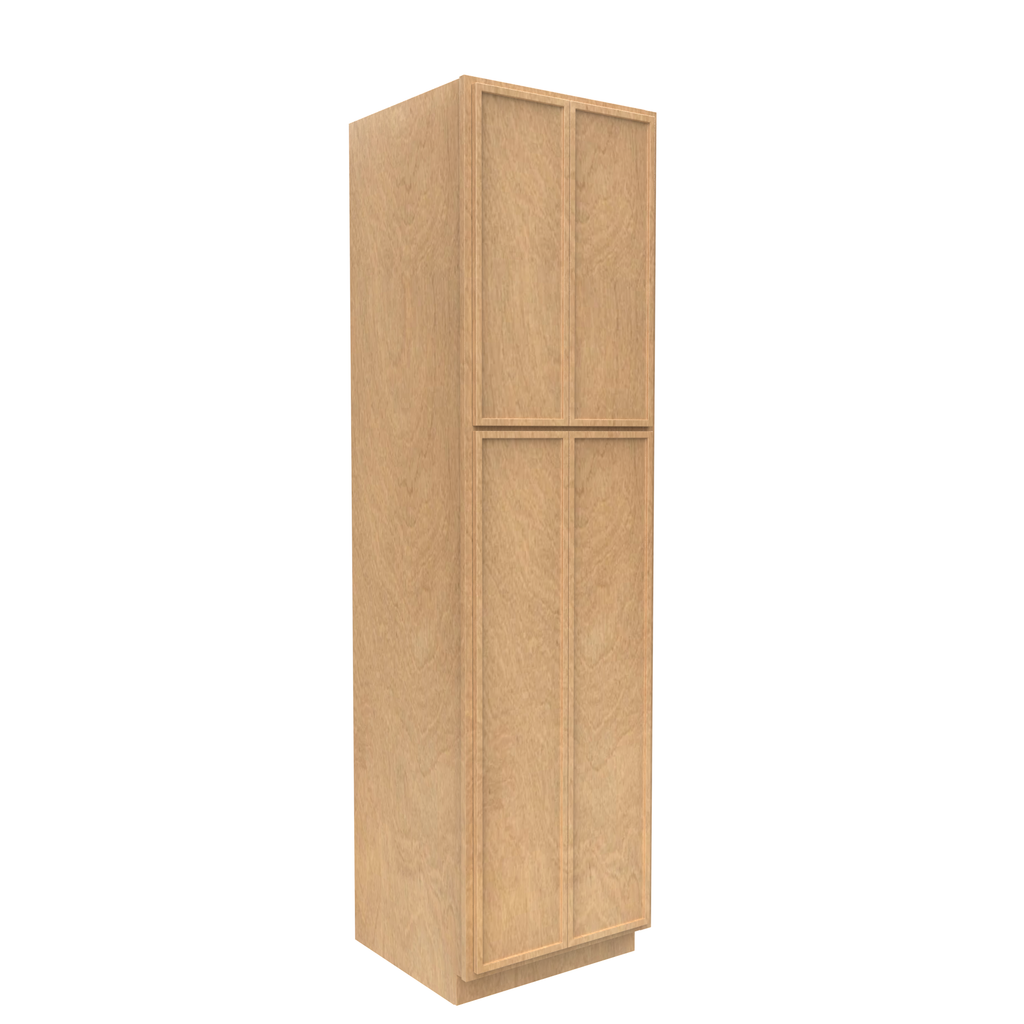 Slim Shaker Karamel - 24 Inch Double Door Pantry Tall Cabinet - 24