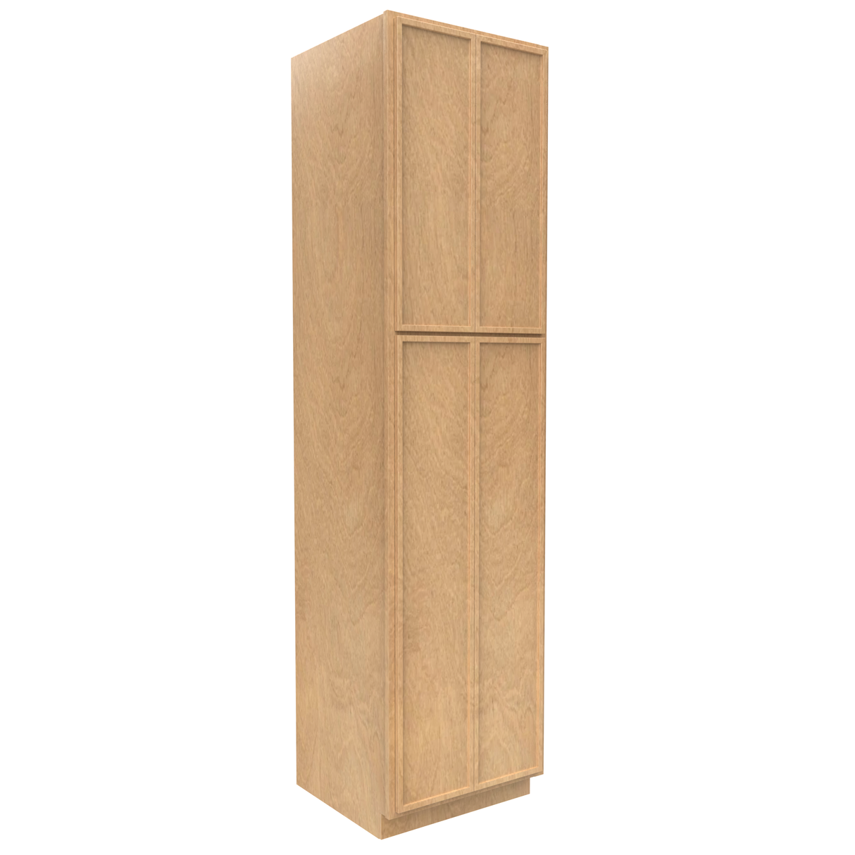 Slim Shaker Karamel - 24 Inch Double Door Pantry Tall Cabinet - 24" Width x 96" Height x 24" Depth