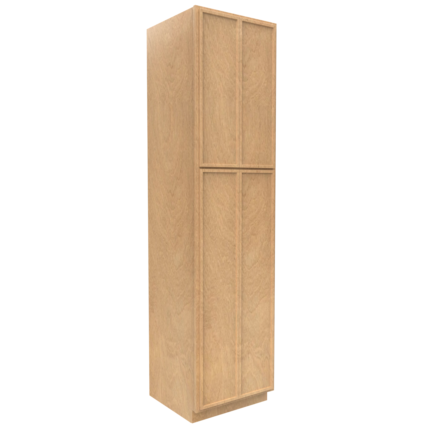 Slim Shaker Karamel - 24 Inch Double Door Pantry Tall Cabinet - 24" Width x 96" Height x 24" Depth