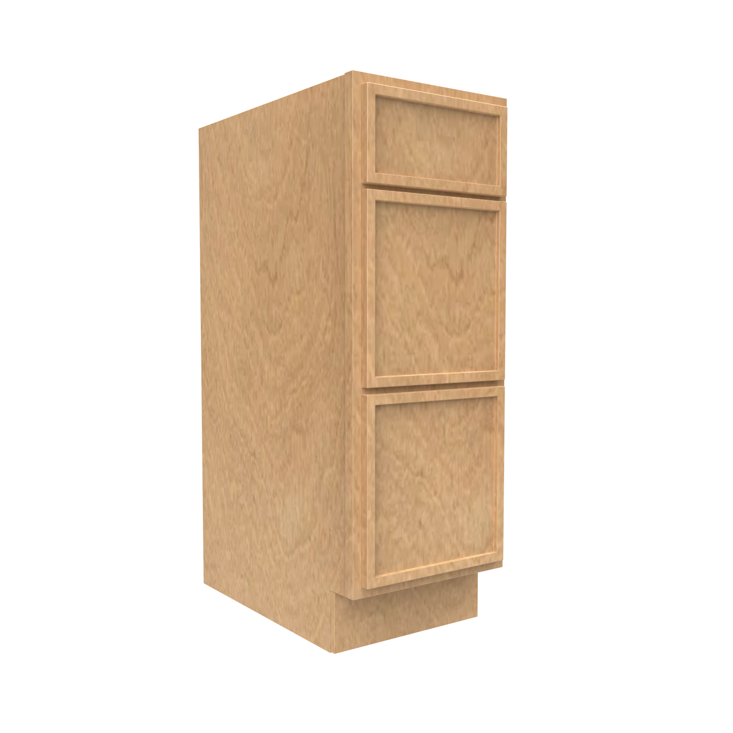 Slim Shaker Karamel - 12 Inch Vanity Drawer Base Cabinet - 12" Width x 34.5" Height x 21" Depth