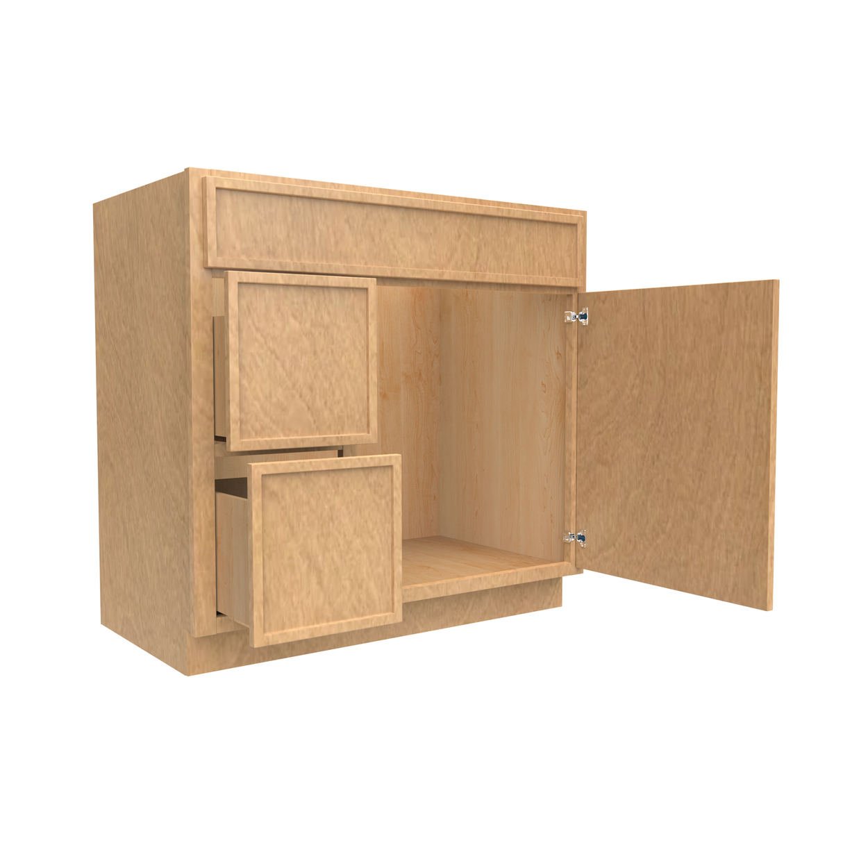 Slim Shaker Karamel - 36 Inch Vanity Sink Drawer Base Cabinet - 36" Width x 34.5" Height x 21" Depth