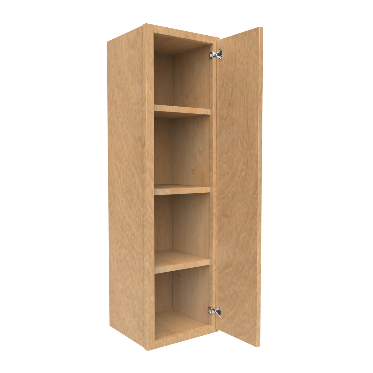 Slim Shaker Karamel - 12 Inch Height Single Door Wall Cabinet - 12" Width x 42" Height x 12" Depth