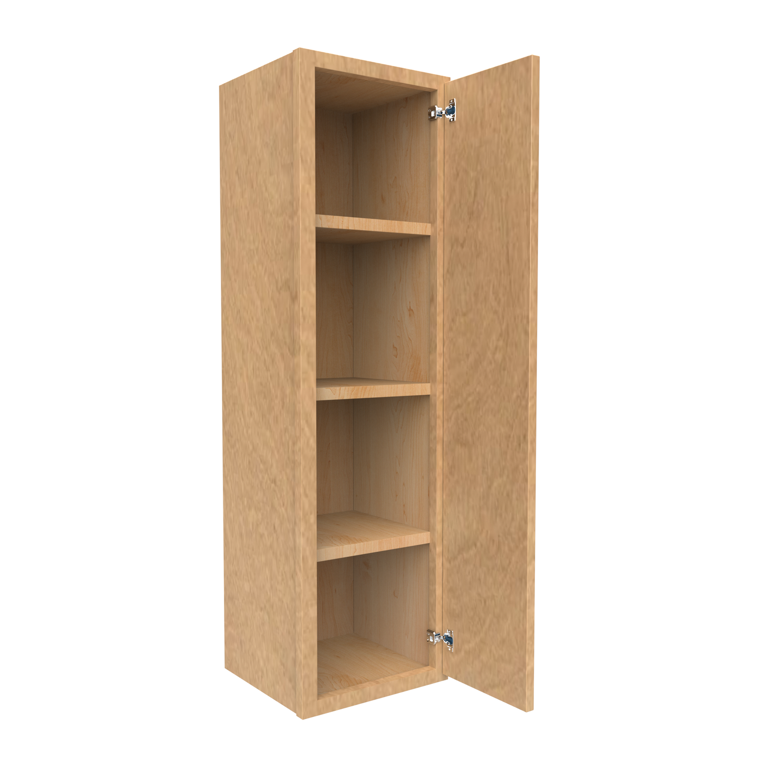 Slim Shaker Karamel - 12 Inch Height Single Door Wall Cabinet - 12" Width x 42" Height x 12" Depth