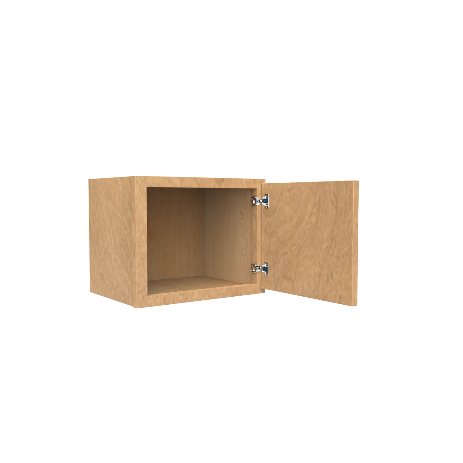 RTA - Slim Shaker Karamel - 12"Height Single Door Wall Cabinets - 15"W x 12"H x 12"D