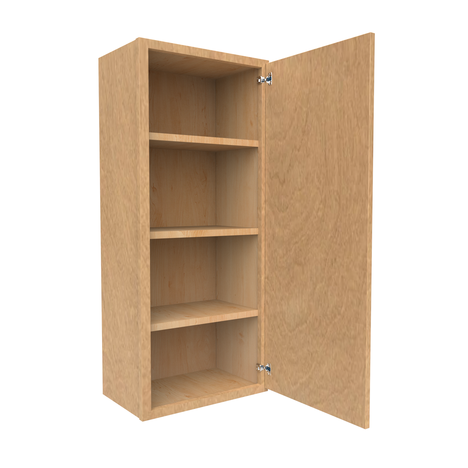 Slim Shaker Karamel - 18 Inch Height Single Door Wall Cabinet - 18" Width x 42" Height x 12" Depth