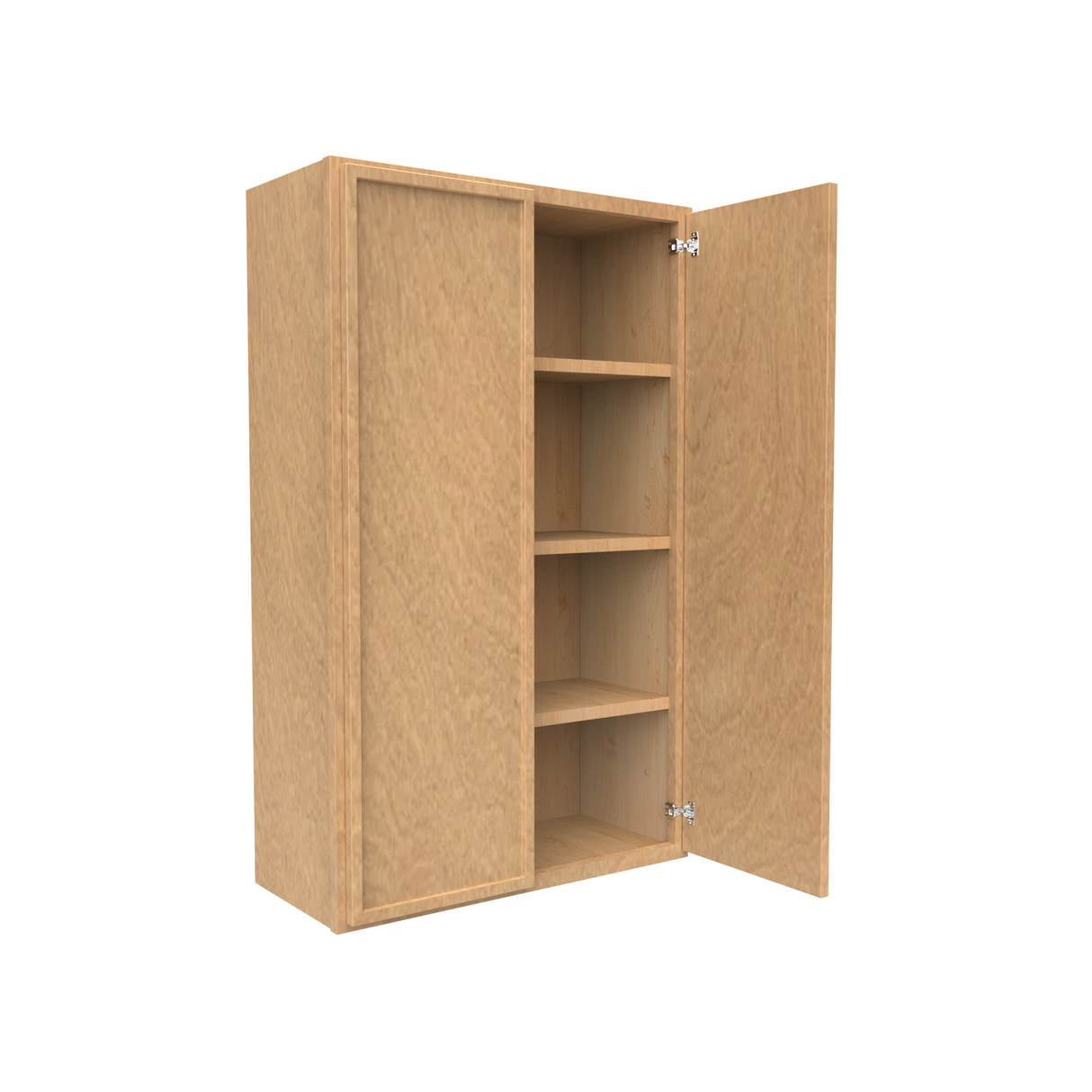Slim Shaker Karamel - 27 Inch Height Double Door Wall Cabinet - 27" Width x 42" Height x 12" Depth