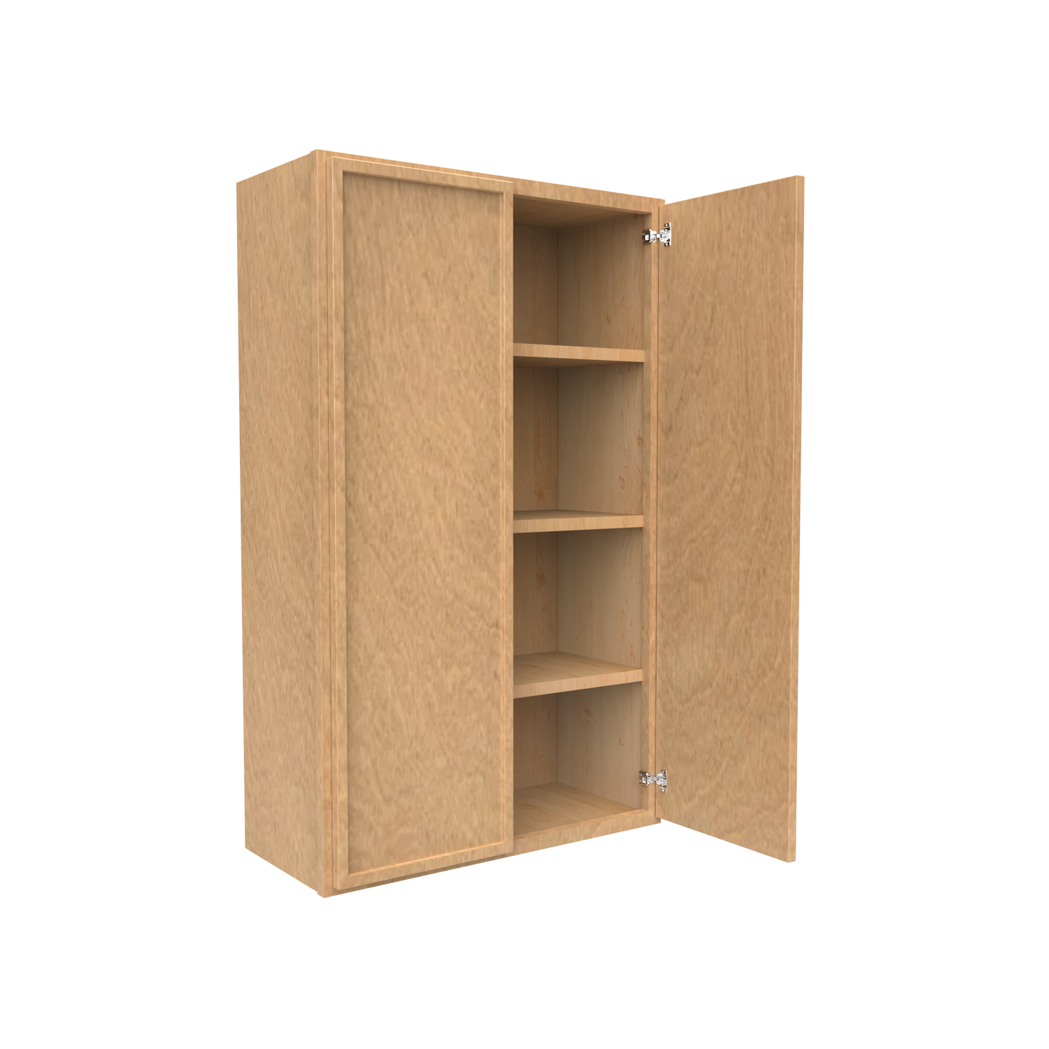 Slim Shaker Karamel - 27 Inch Height Double Door Wall Cabinet - 27" Width x 42" Height x 12" Depth