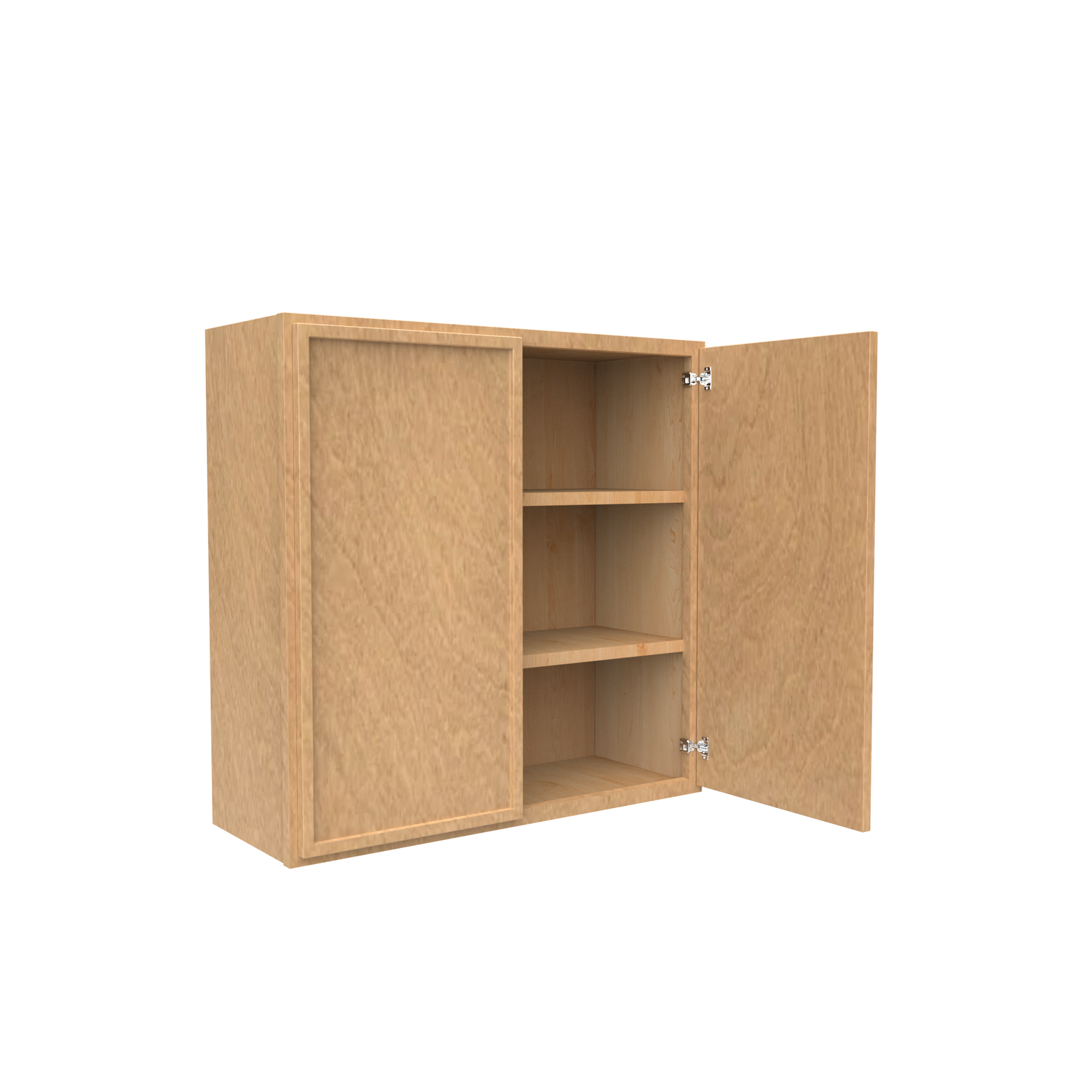 Slim Shaker Karamel - 30 Inch Height Double Door Wall Cabinet - 30" Width x 30" Height x 12" Depth