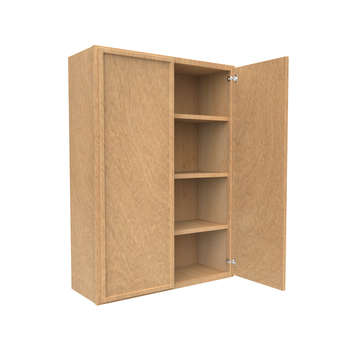 Slim Shaker Karamel - 30 Inch Height Double Door Wall Cabinet - 30" Width x 42" Height x 12" Depth