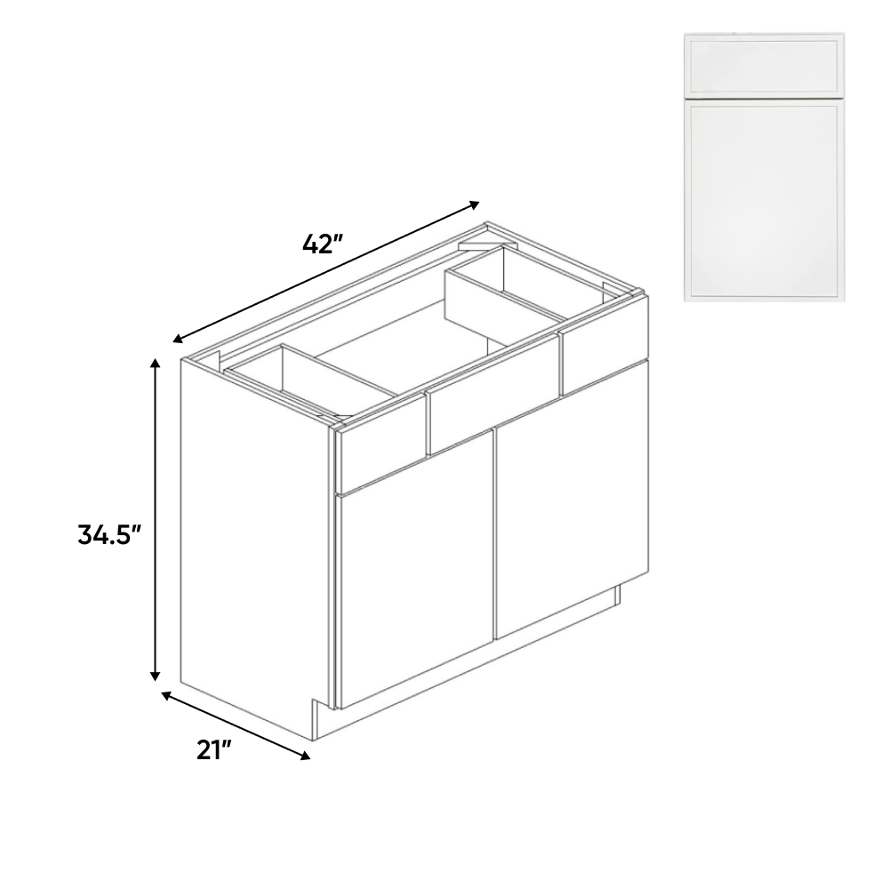 Slim Shaker Oatmeal - 42 Inch Vanity Consoles Cabinet - 42" Width x 34.5" Height x 21" Depth