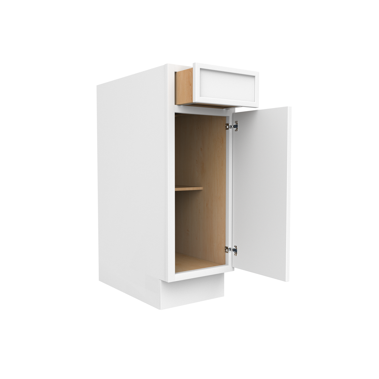 Slim Shaker Oatmeal - 12 Inch Single Door Base Cabinet - 12" Width x 34.5" Height x 24" Depth