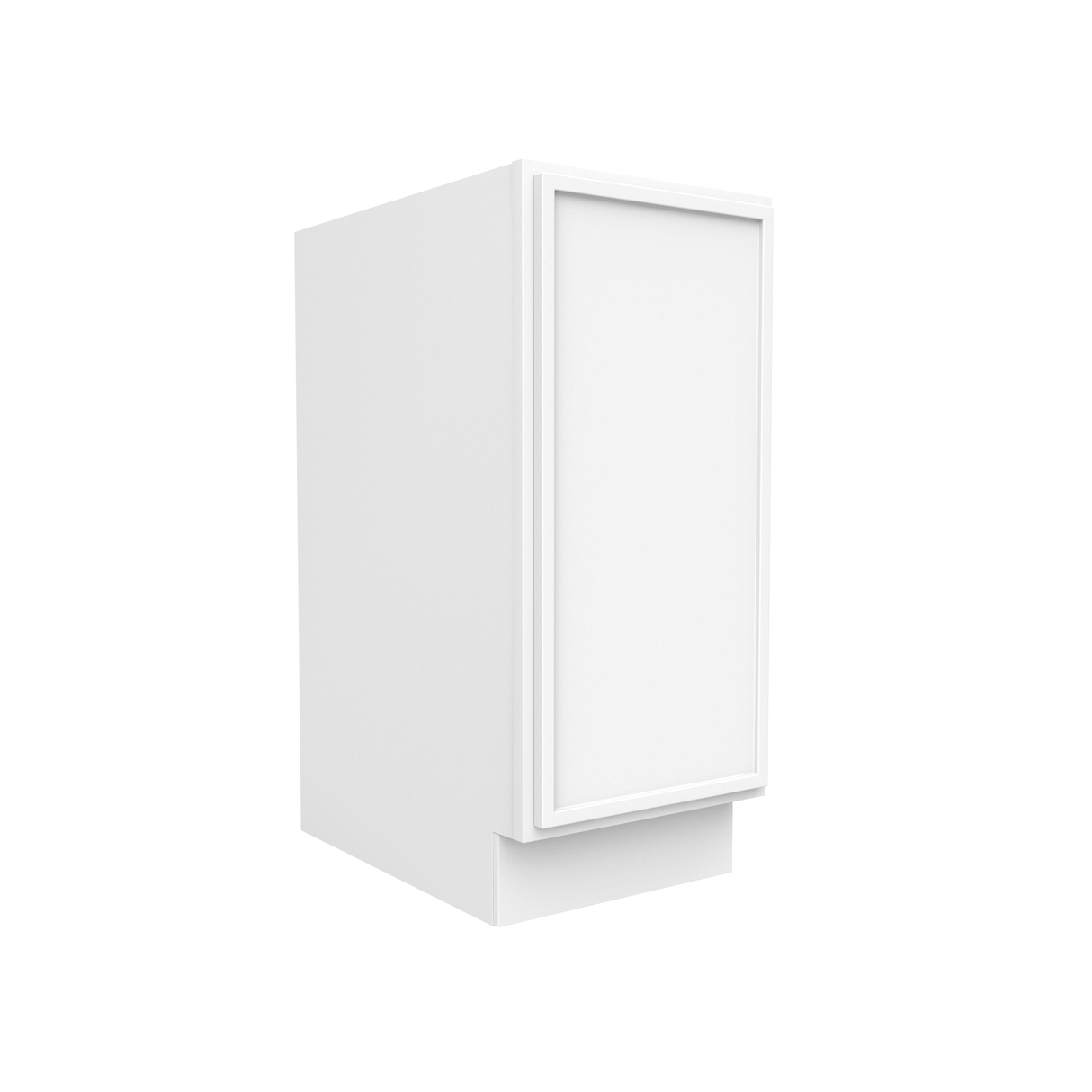 Slim Shaker Oatmeal - 15 Inch Full Height Single Door Base Cabinet - 15" Width x 34.5" Height x 24" Depth