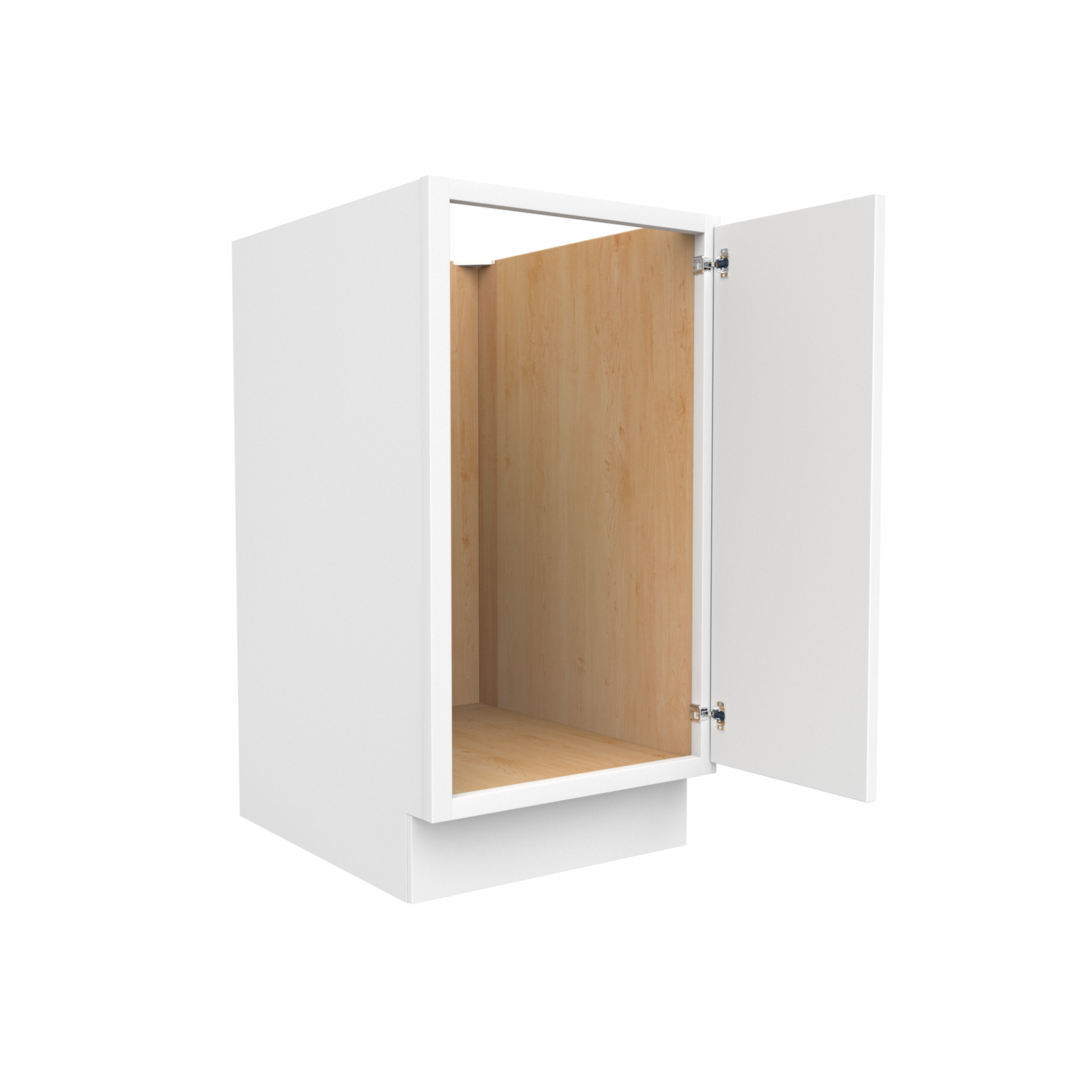 Slim Shaker Oatmeal - 18 Inch Full Height Single Door Base Cabinet - 18" Width x 34.5" Height x 24" Depth