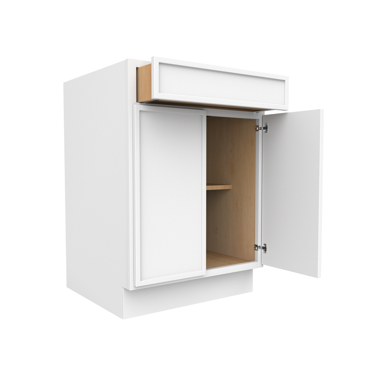 Slim Shaker Oatmeal - 24 Inch Double Door Base Cabinet - 24" Width x 34.5" Height x 24" Depth