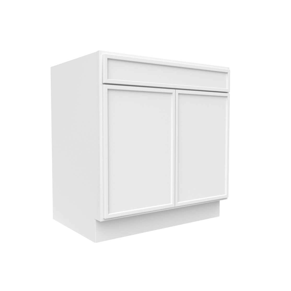 Slim Shaker Oatmeal - 33 Inch Double Door Base Cabinet - 33" Width x 34.5" Height x 24" Depth
