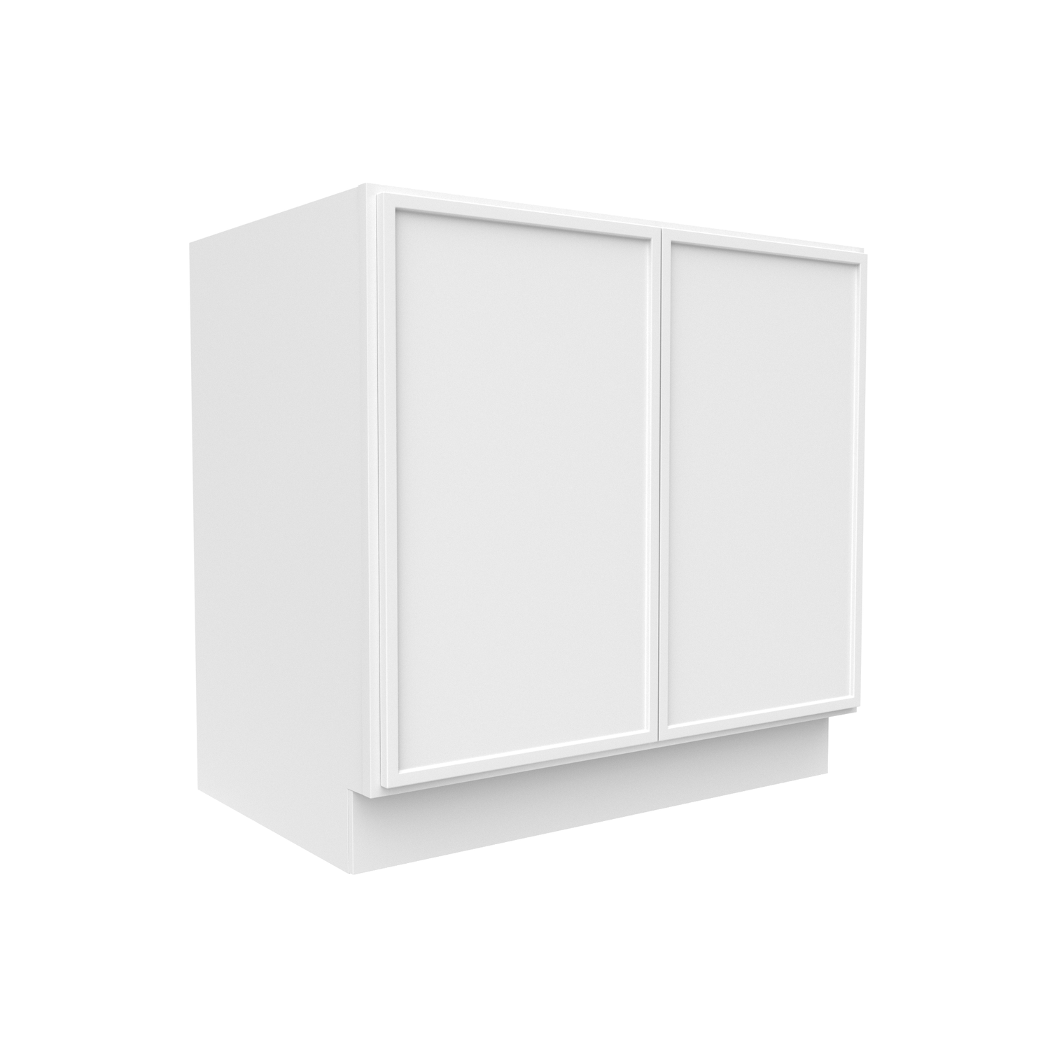 Slim Shaker Oatmeal - 33 Inch Full Height Double Door Base Cabinet - 33" Width x 34.5" Height x 24" Depth