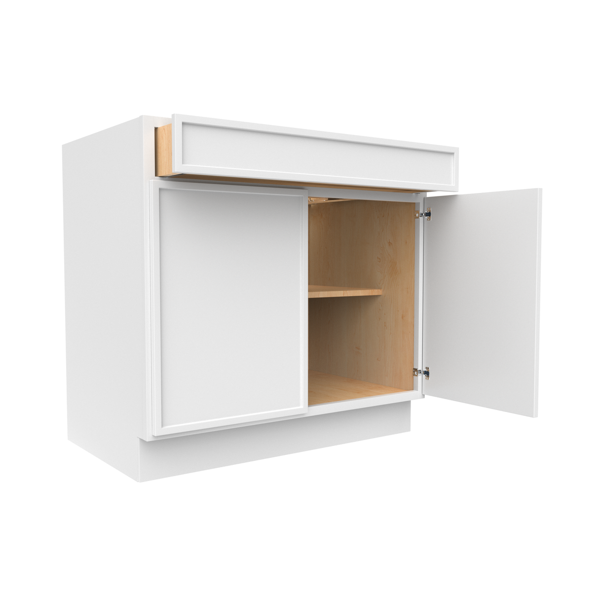 Slim Shaker Oatmeal - 36 Inch Double Door Base Cabinet - 36" Width x 34.5" Height x 24" Depth