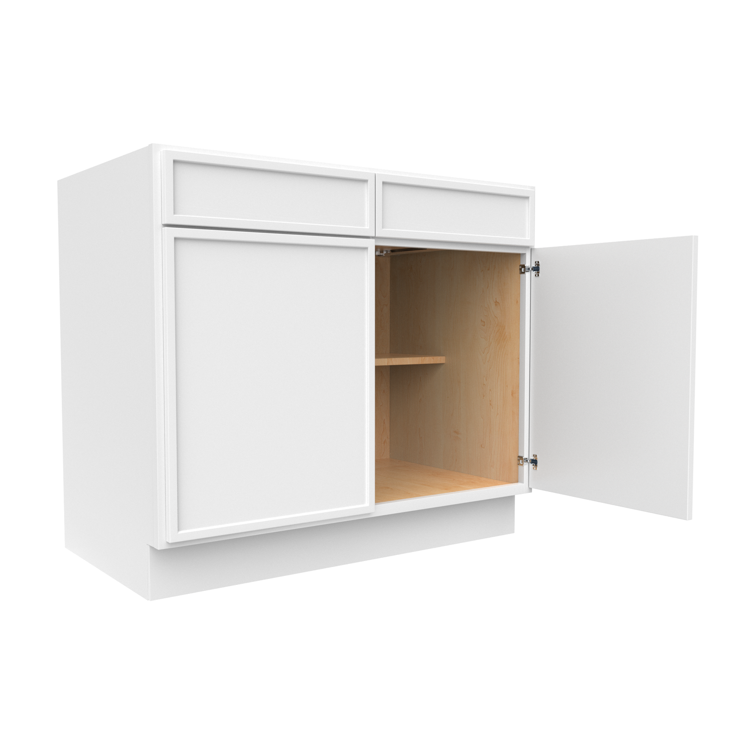 Slim Shaker Oatmeal - 39 Inch Double Door Base Cabinet - 39" Width x 34.5" Height x 24" Depth