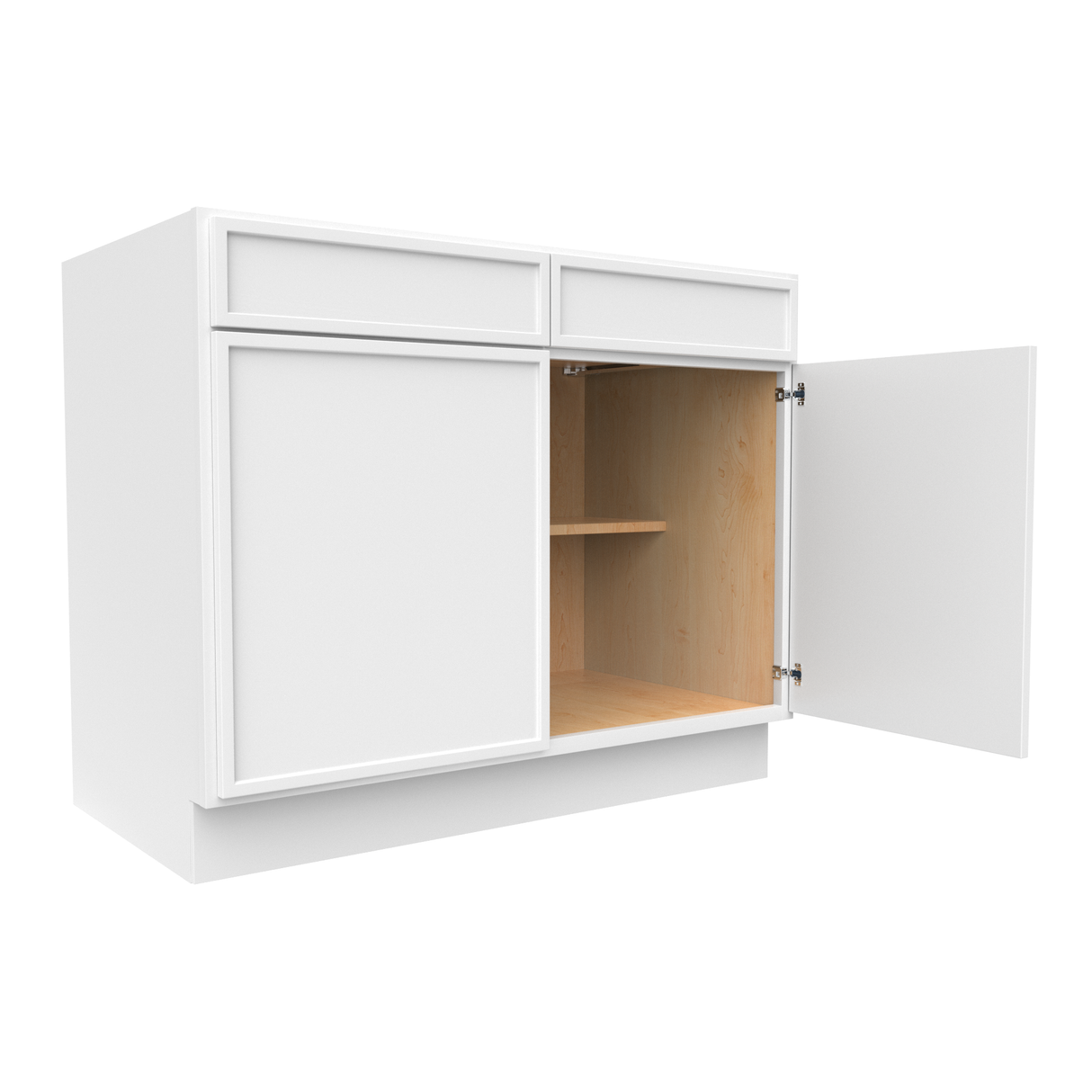 Slim Shaker Oatmeal - 42 Inch Double Door Base Cabinet - 42" Width x 34.5" Height x 24" Depth