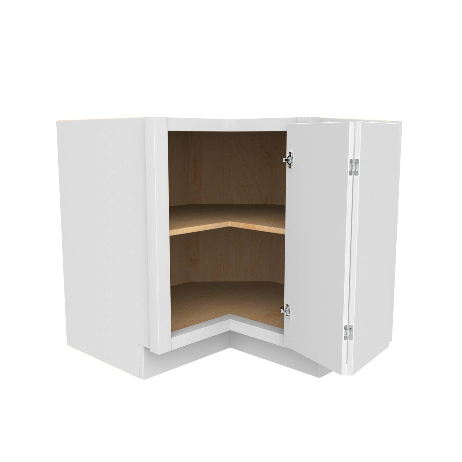 Slim Shaker Oatmeal - 36 Inch Square Corner Base Cabinet - 36" Width x 34.5" Height x 24" Depth