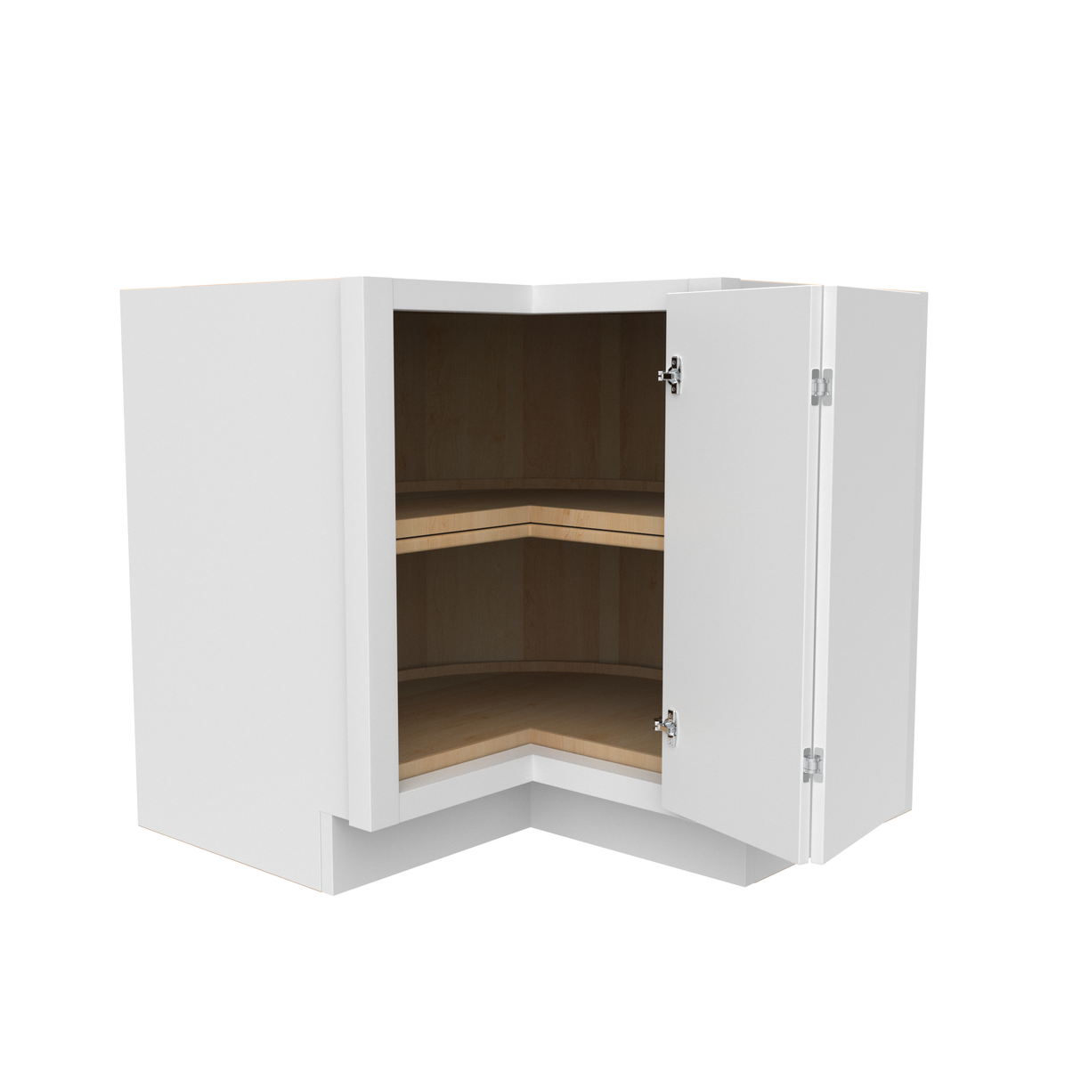 Slim Shaker Oatmeal - 33 Inch Lazy Susan Base Cabinet - 33" Width x 34.5" Height x 24" Depth