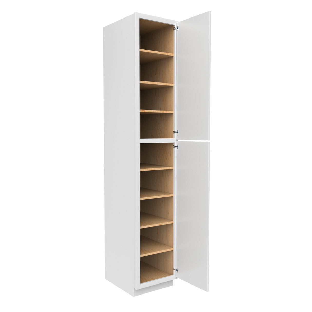 Slim Shaker Oatmeal - 18 Inch Single Door Pantry Tall Cabinet - 18" Width x 96" Height x 24" Depth