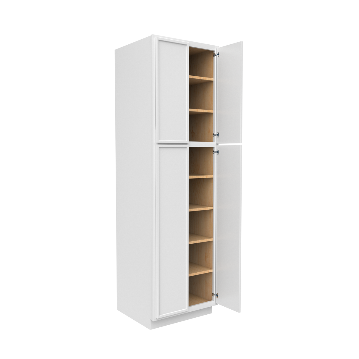 Slim Shaker Oatmeal - 24 Inch Double Door Pantry Tall Cabinet - 24" Width x 84" Height x 24" Depth