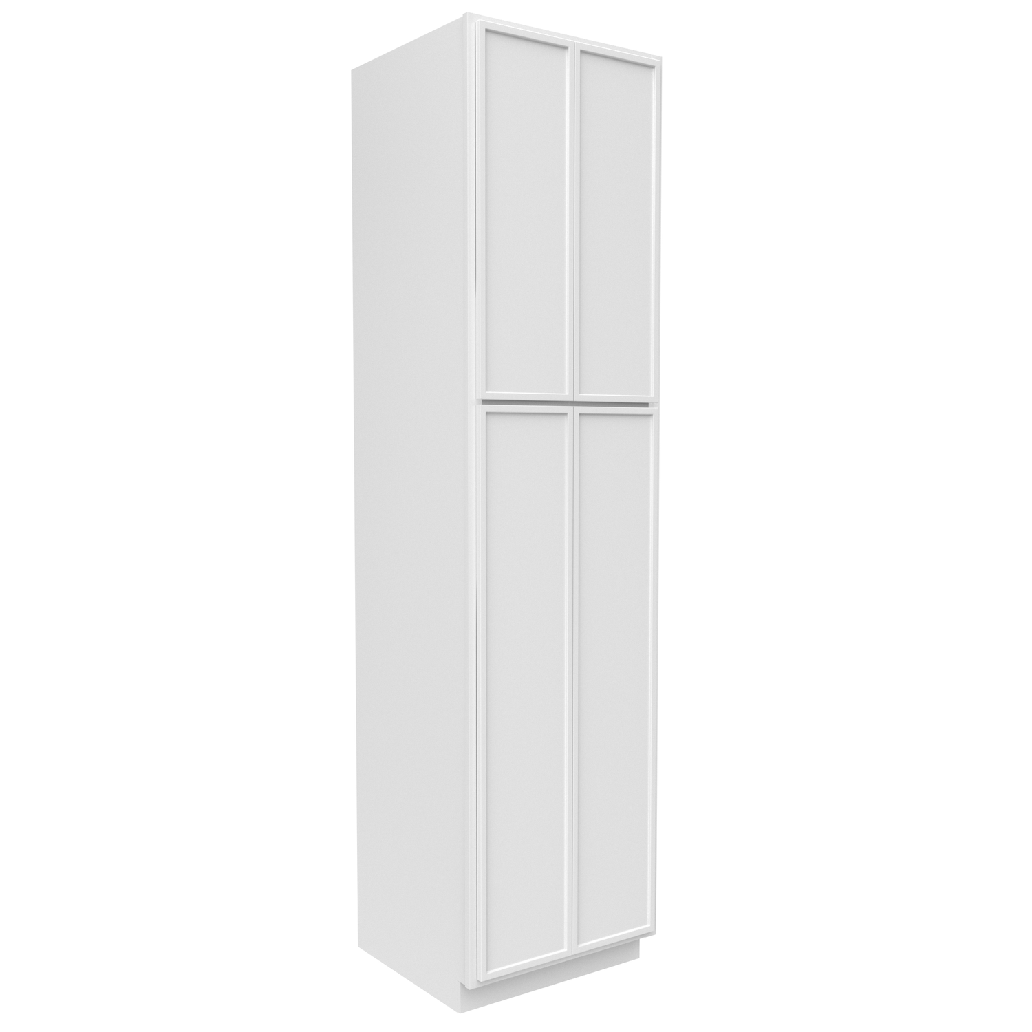 Slim Shaker Oatmeal - 24 Inch Double Door Pantry Tall Cabinet - 24" Width x 96" Height x 24" Depth