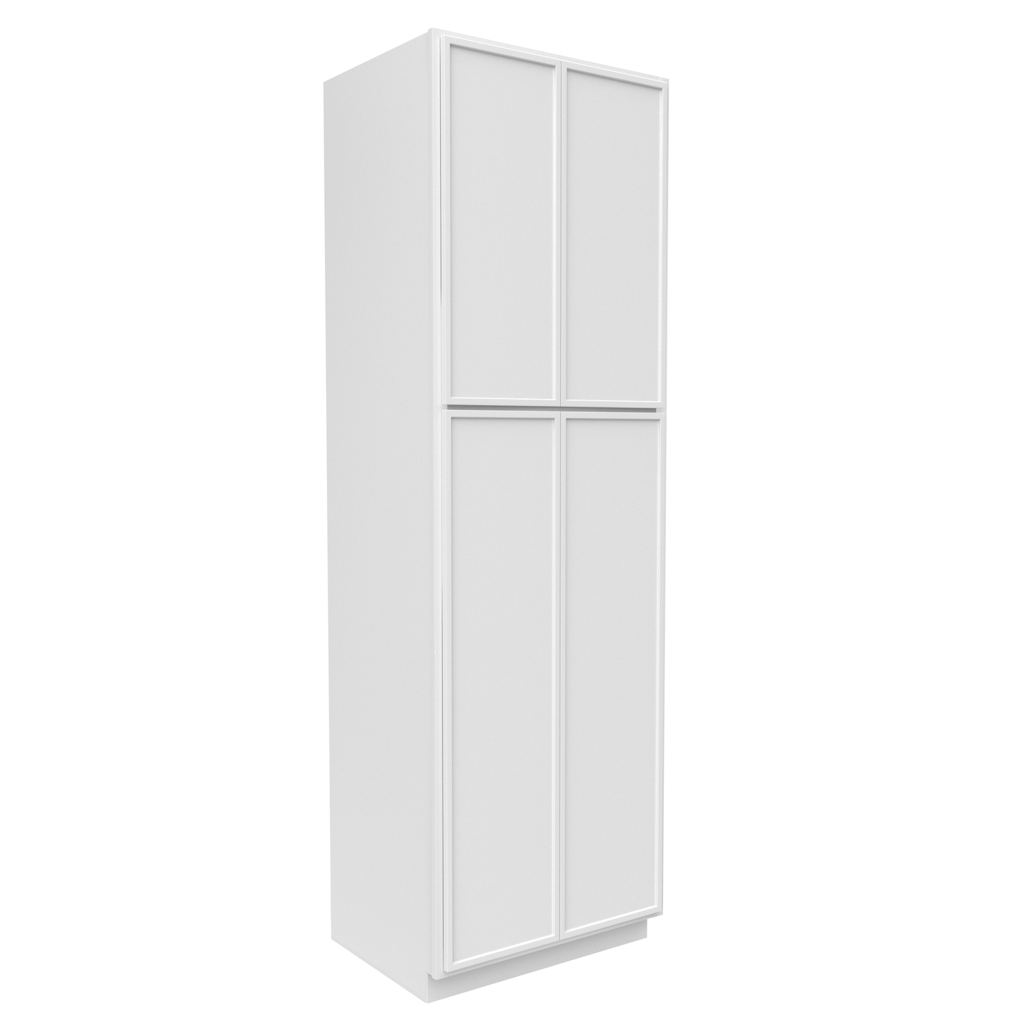 Slim Shaker Oatmeal - 30 Inch Double Door Pantry Tall Cabinet - 30" Width x 96" Height x 24" Depth