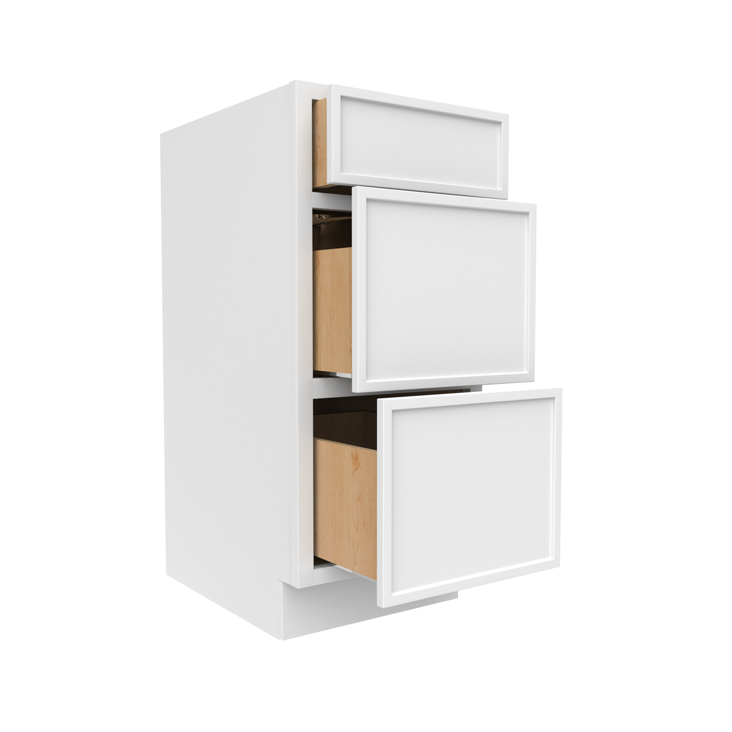 Slim Shaker Oatmeal - 15 Inch Vanity Drawer Base Cabinet - 15" Width x 34.5" Height x 21" Depth