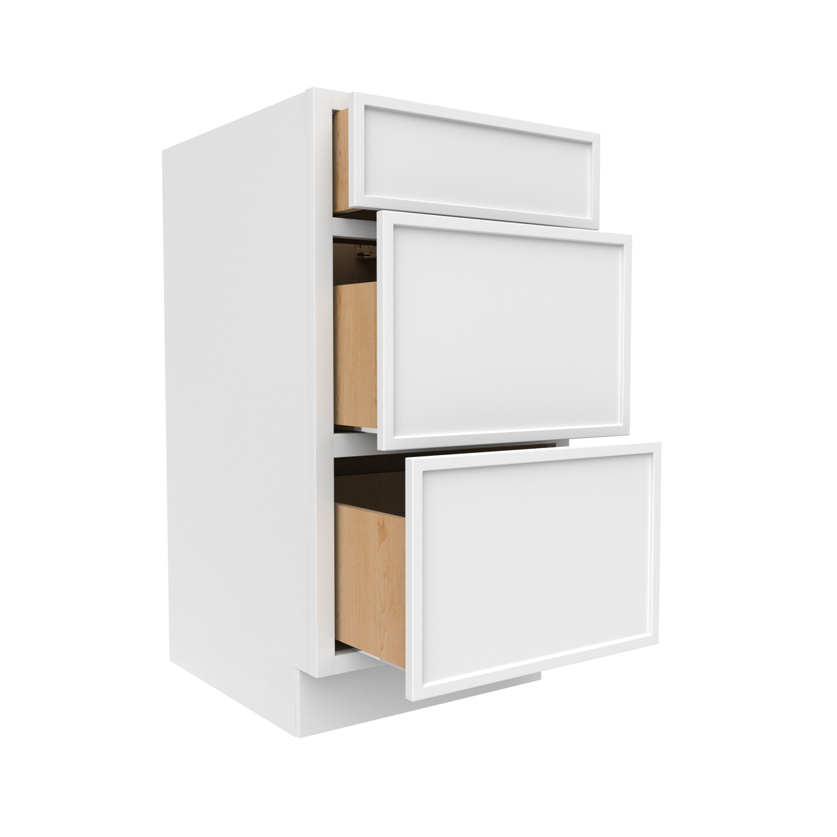 Slim Shaker Oatmeal - 18 Inch Vanity Drawer Base Cabinet - 18" Width x 34.5" Height x 21" Depth