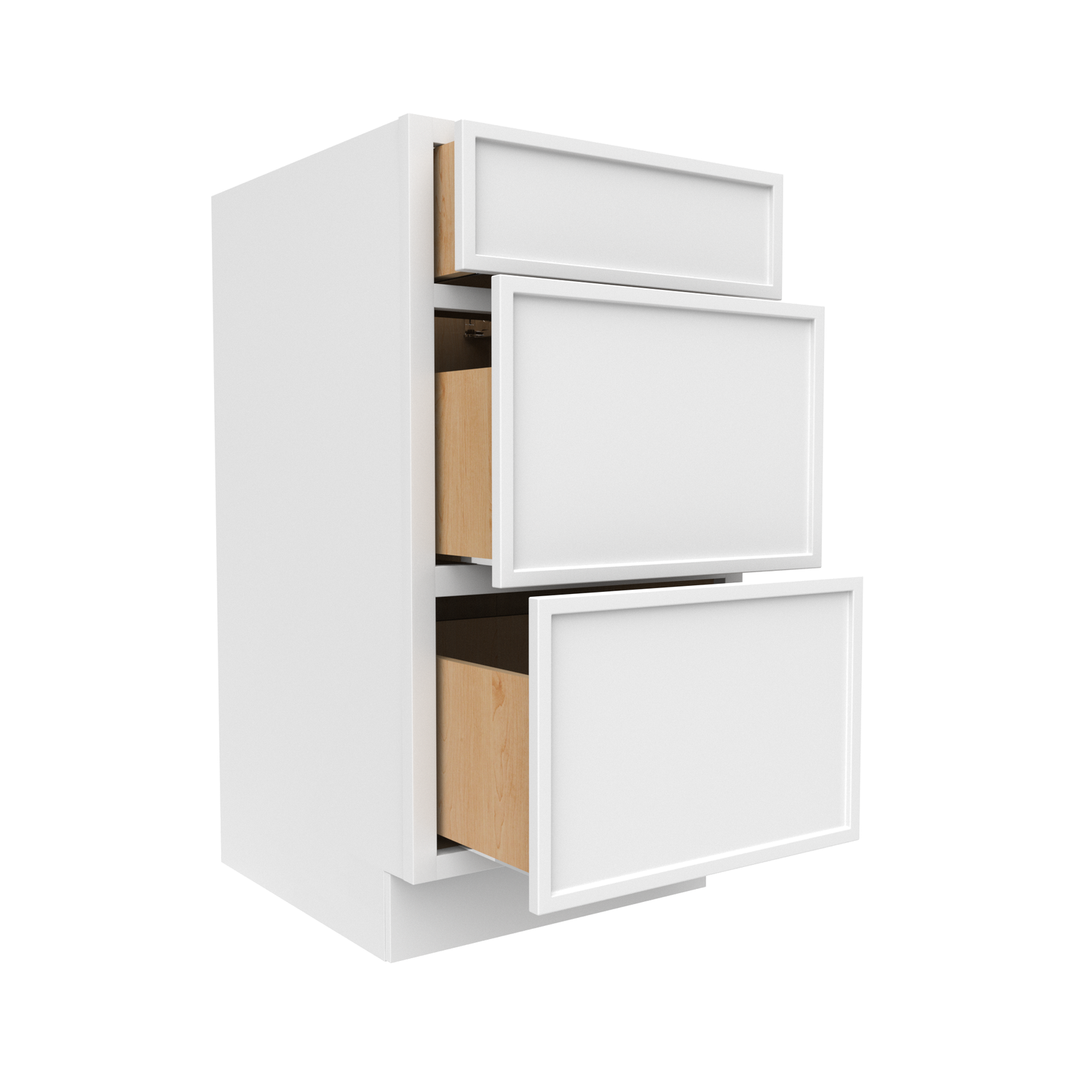 Slim Shaker Oatmeal - 18 Inch Vanity Drawer Base Cabinet - 18" Width x 34.5" Height x 21" Depth