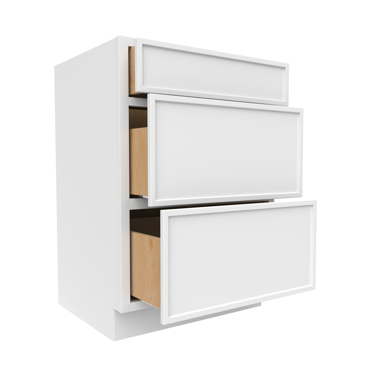 Slim Shaker Oatmeal - 24 Inch Vanity Drawer Base Cabinet - 24" Width x 34.5" Height x 21" Depth