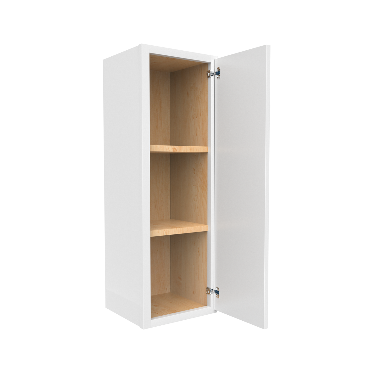 Slim Shaker Oatmeal - 12 Inch Height Single Door Wall Cabinet - 12" Width x 36" Height x 12" Depth