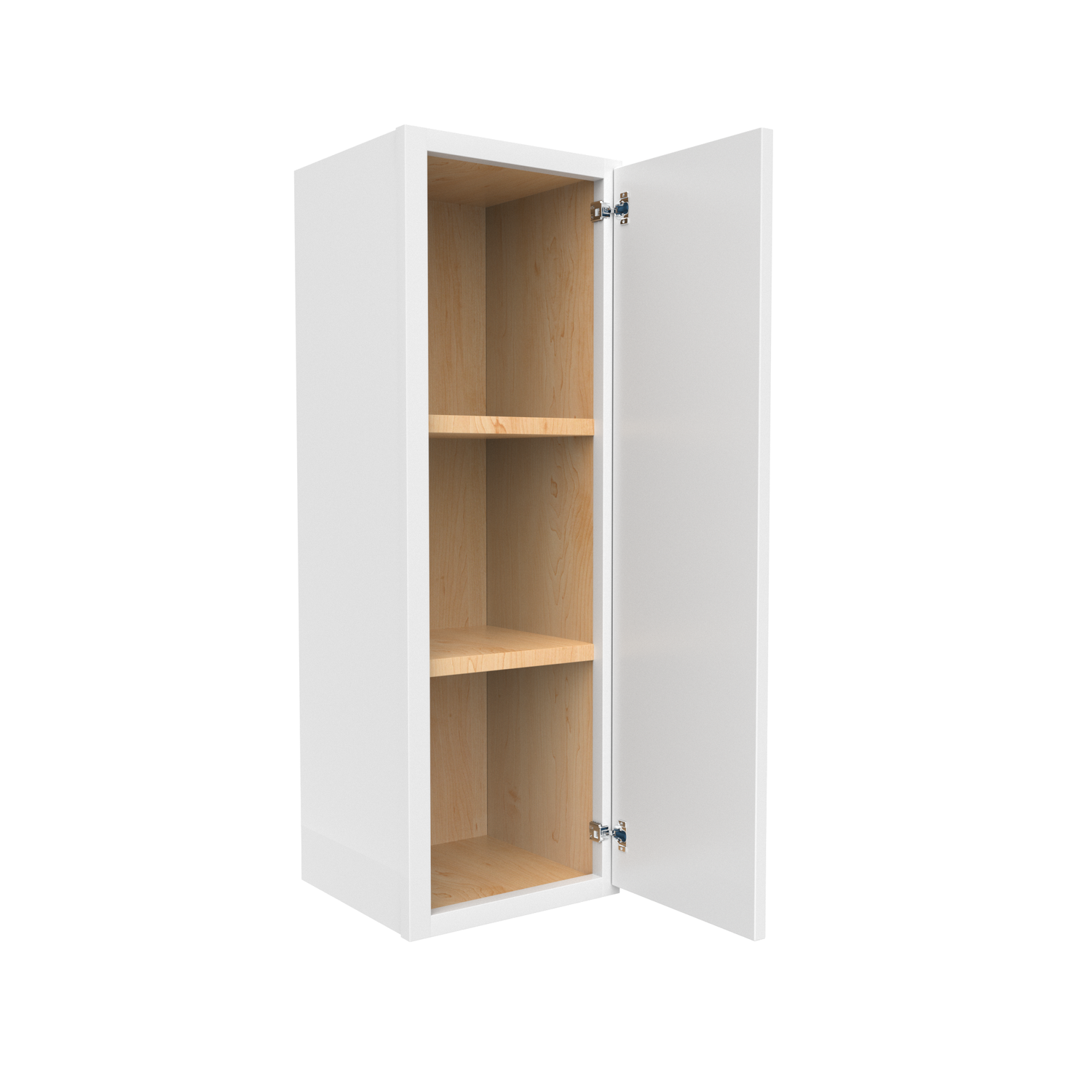 Slim Shaker Oatmeal - 12 Inch Height Single Door Wall Cabinet - 12" Width x 36" Height x 12" Depth