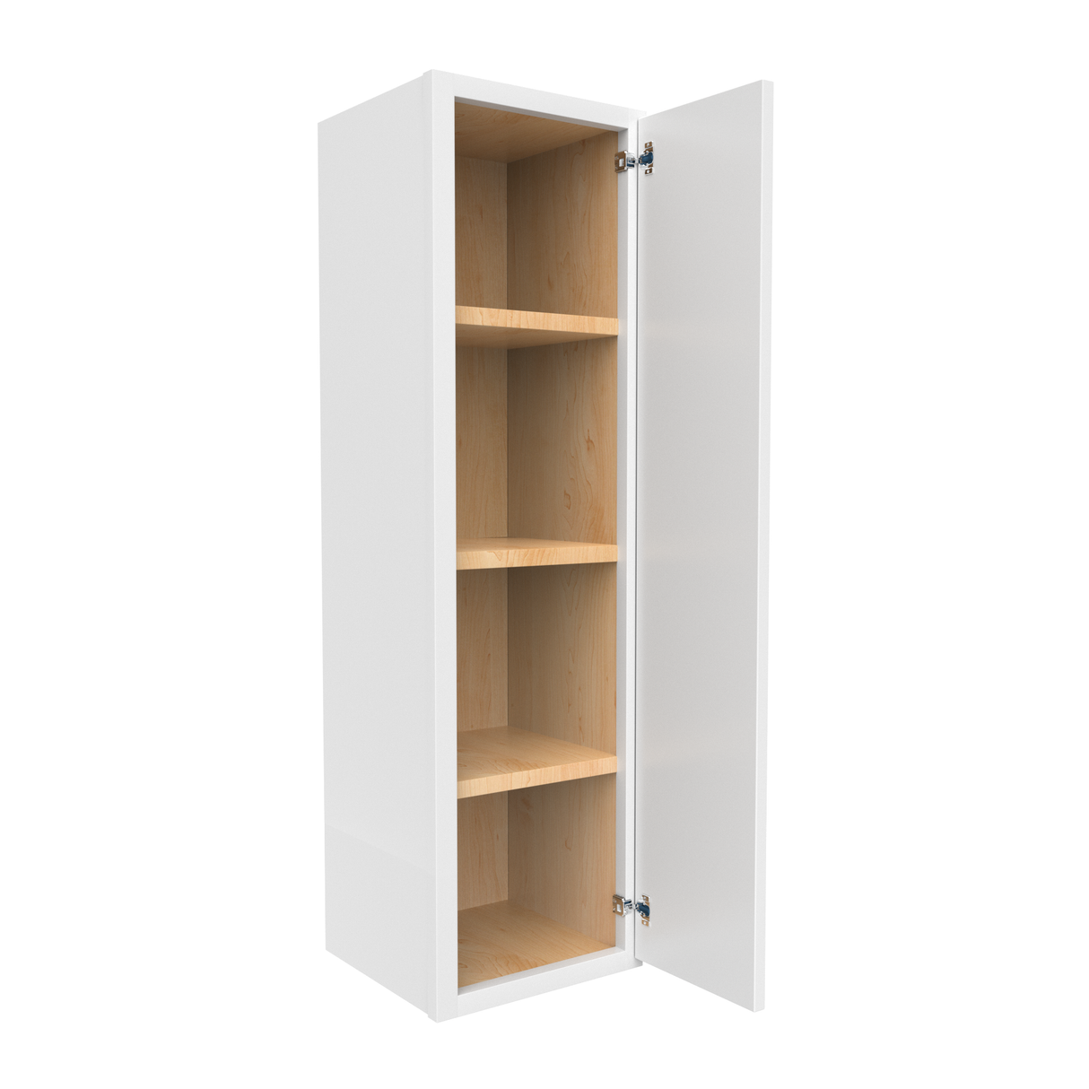 Slim Shaker Oatmeal - 12 Inch Height Single Door Wall Cabinet - 12" Width x 42" Height x 12" Depth