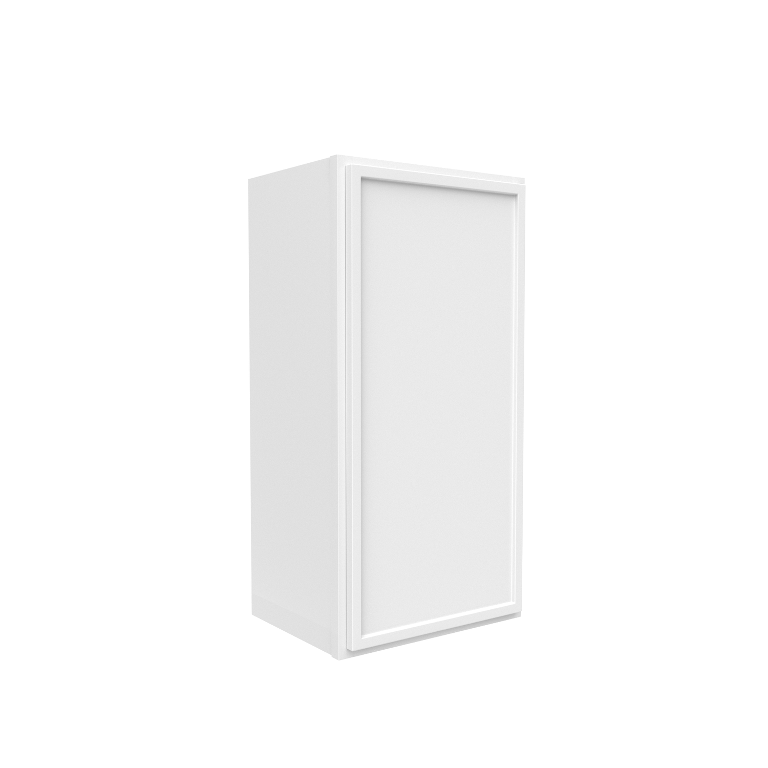 Slim Shaker Oatmeal - 15 Inch Height Single Door Wall Cabinet - 15" Width x 30" Height x 12" Depth