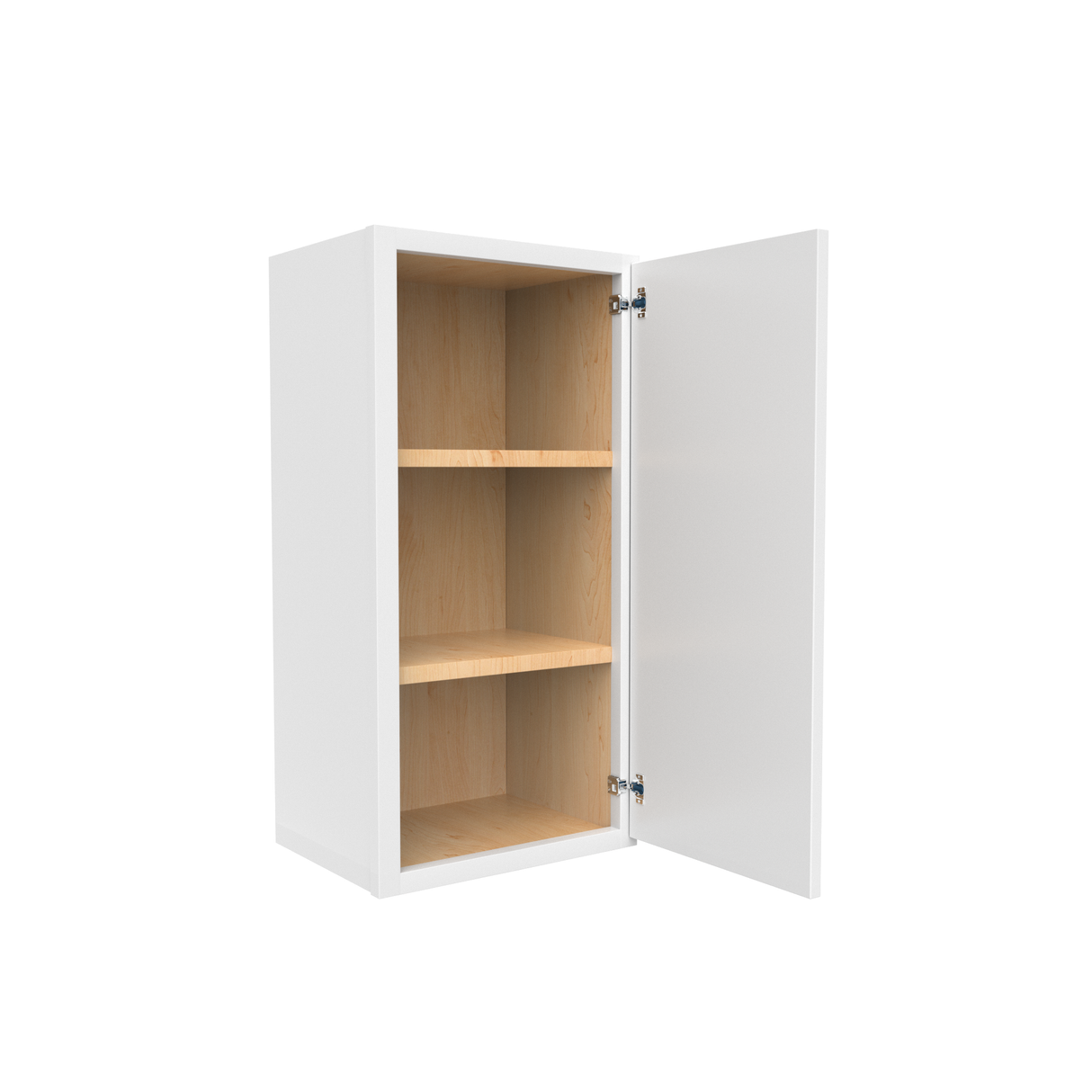 Slim Shaker Oatmeal - 15 Inch Height Single Door Wall Cabinet - 15" Width x 30" Height x 12" Depth