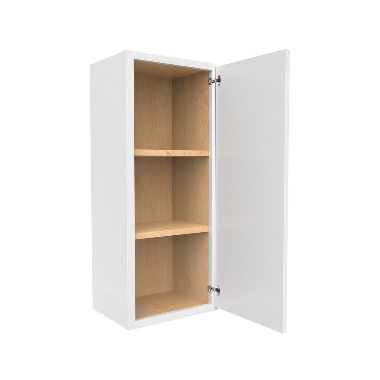 Slim Shaker Oatmeal - 15 Inch Height Single Door Wall Cabinet - 15" Width x 36" Height x 12" Depth