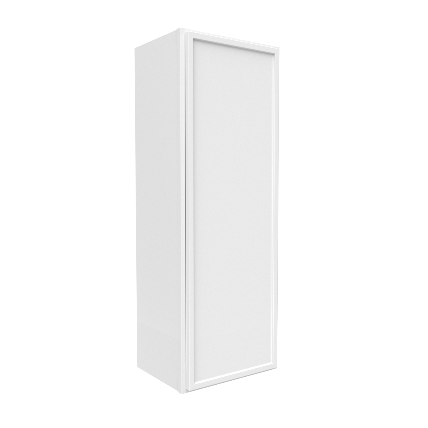 Slim Shaker Oatmeal - 15 Inch Height Single Door Wall Cabinet - 15" Width x 42" Height x 12" Depth
