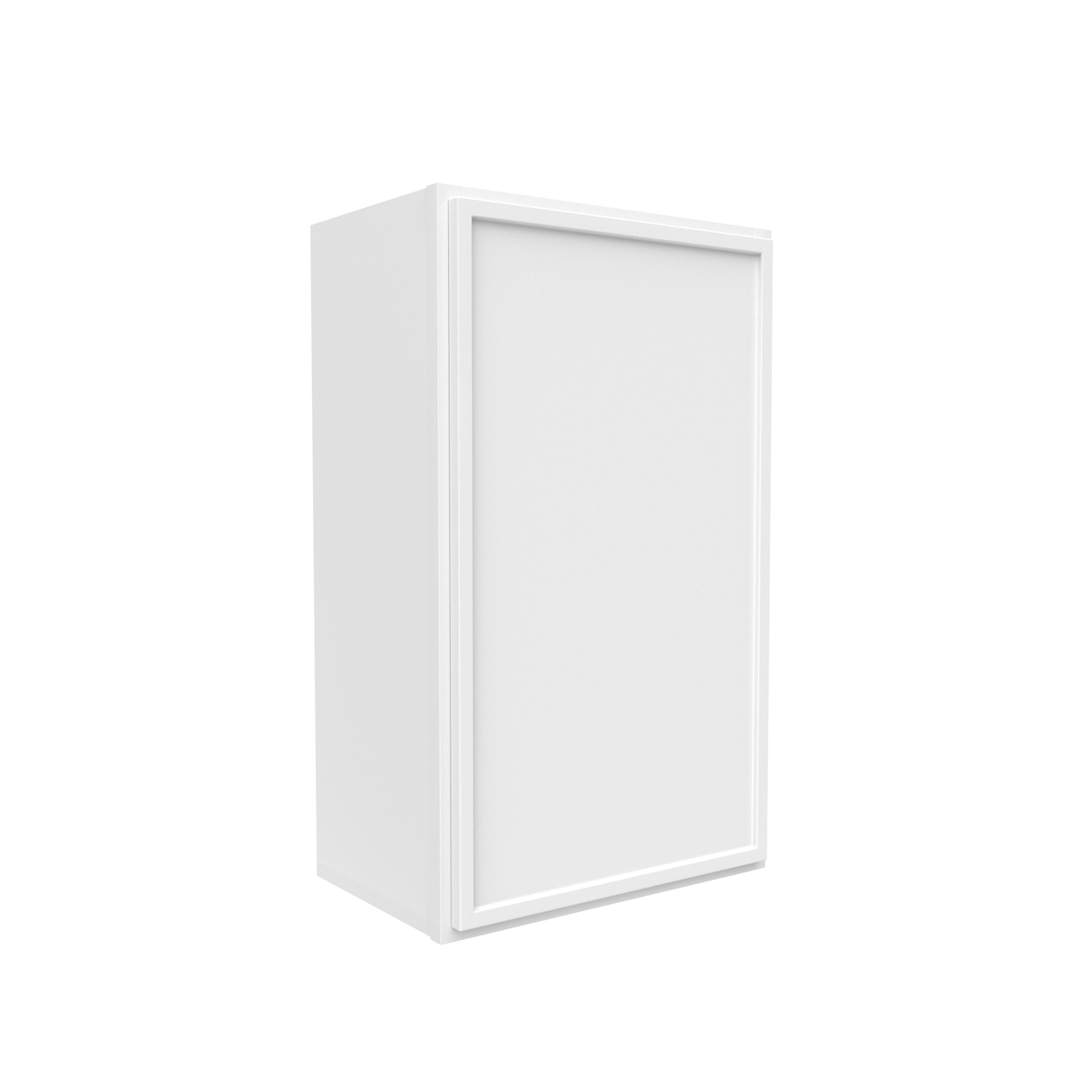 Slim Shaker Oatmeal - 18 Inch Height Single Door Wall Cabinet - 18" Width x 30" Height x 12" Depth