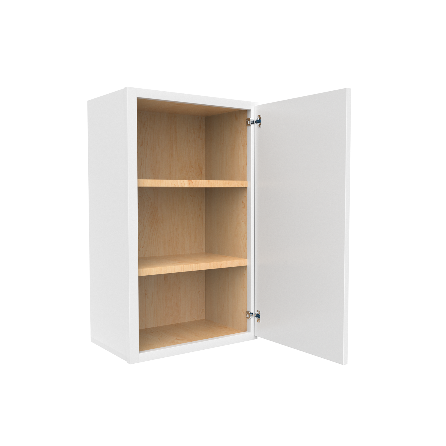 Slim Shaker Oatmeal - 18 Inch Height Single Door Wall Cabinet - 18" Width x 30" Height x 12" Depth