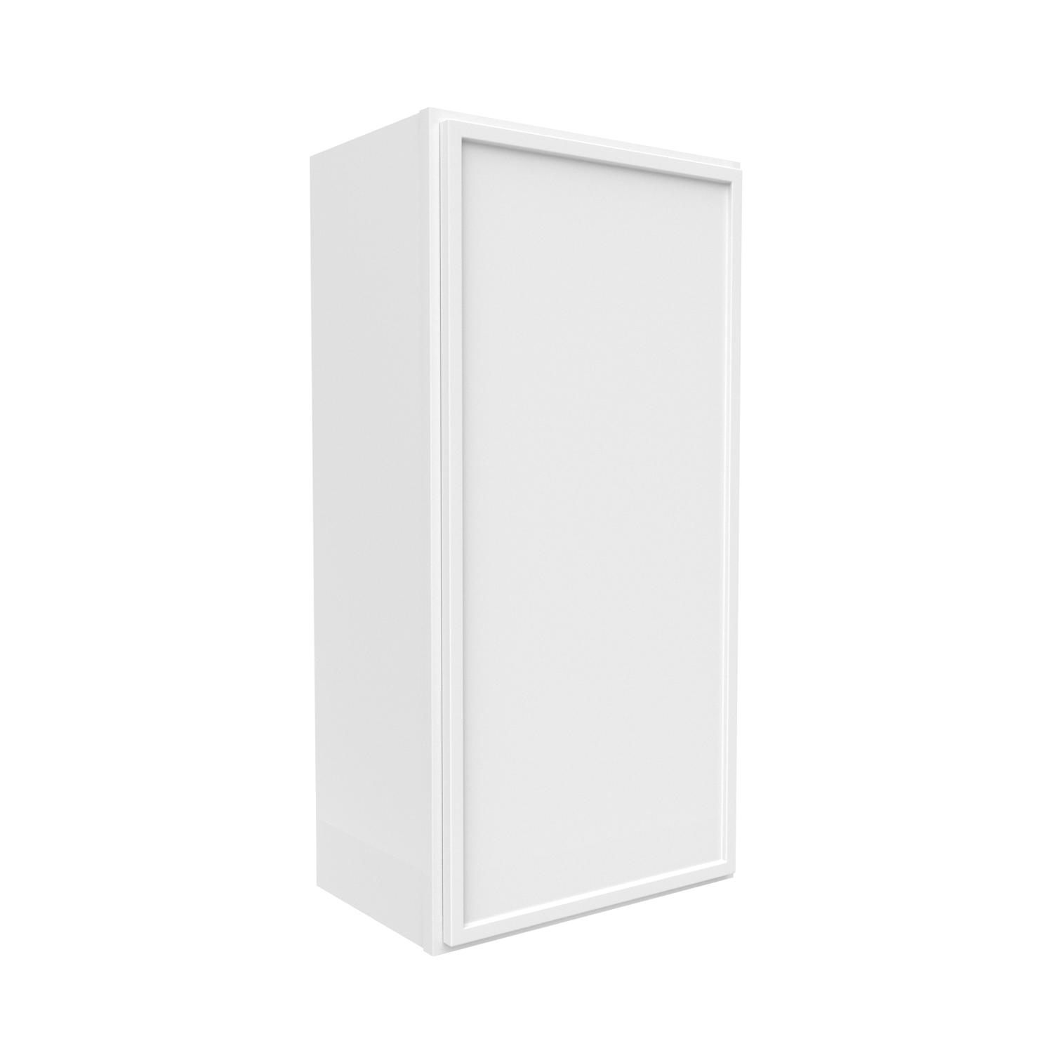 Slim Shaker Oatmeal - 18 Inch Height Single Door Wall Cabinet - 18" Width x 36" Height x 12" Depth